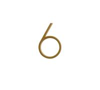 Numeri civici in metallo per porte, 5 pollici 125mm Indirizzo Grande Moderno Oro Nero Argento Segnaletica Galleggiante for Esterni Cifre Cassetta Postale Numeri Porta d'Ingresso(Z125No.6)