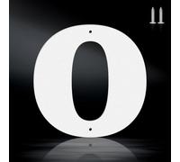 Numeri civici in metallo resistente, 10,2 cm, resistenti alle intemperie, da 0 a 9 e lettere dalla A alla Z, per esterni, set completo per porte, cancelli, cassette postali (O)