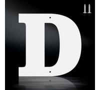 Numeri civici in metallo resistente, 10,2 cm, resistenti alle intemperie, da 0 a 9 e lettere dalla A alla Z, per esterni, set completo per porte, cancelli, cassette postali (D)