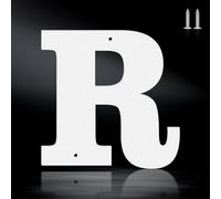 Numeri civici in metallo resistente, 10,2 cm, resistenti alle intemperie, da 0 a 9 e lettere dalla A alla Z, per esterni, set completo per porte, cancelli, cassette postali (R)