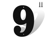 Numeri civici in metallo resistente alla ruggine, 10 cm, colore nero opaco, resistenti alle intemperie, numeri da 0 a 9 e lettere dalla A alla Z, set completo per porte, cancelli, cassette postali (9)