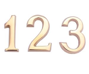 Numeri Civici In Ottone 0 - 9 Grandi 200Mm