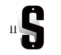 Numeri Civici Moderni In Metallo Nero Da 3" 4" 5" 6" 8" 10" 12" Pollici Con Vite for Esterno, Decorazioni for Cassette Postali All'aperto, Numeri Grandi for Porta Di Casa Appartamenti(S,12Inch)