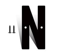 Numeri Civici Moderni In Metallo Nero Da 3" 4" 5" 6" 8" 10" 12" Pollici Con Vite for Esterno, Decorazioni for Cassette Postali All'aperto, Numeri Grandi for Porta Di Casa Appartamenti(N,3inch)