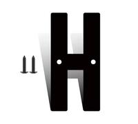 Numeri Civici Moderni In Metallo Nero Da 3" 4" 5" 6" 8" 10" 12" Pollici Con Vite for Esterno, Decorazioni for Cassette Postali All'aperto, Numeri Grandi for Porta Di Casa Appartamenti(H,5inch)