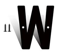 Numeri Civici Moderni In Metallo Nero Da 3" 4" 5" 6" 8" 10" 12" Pollici Con Vite for Esterno, Decorazioni for Cassette Postali All'aperto, Numeri Grandi for Porta Di Casa Appartamenti(W,12Inch)