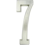 Numeri Civici Numeri civici 1pc 101mm Numero civico in metallo autoadesivi for esterni Adesivi for porte cassetta postale 4 pollici Argento/nero in lega di zinco #0-9(Silver,7)