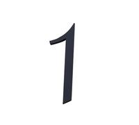 Numeri civici, Numeri civici 70 mm in resina nera con lettere autoadesive for porte di cassette postali esterne(B)