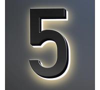 Numeri Civici, Numeri Civici Retroilluminati A LED, Numeri Civici Moderni Illuminati, Numeri Civici Illuminati Per Esterno.,5