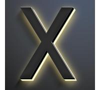 Numeri Civici, Numeri Civici Retroilluminati A LED, Numeri Civici Moderni Illuminati, Numeri Civici Illuminati Per Esterno.,X