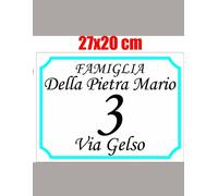 Numeri civici numero civico ALLUMINIO num.personabilizzabile mis 20x27 cm