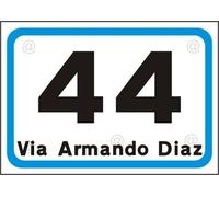 Numeri civici numero civico PER ESTERNO IN ALLUMINIO stemma comune via A NORMA