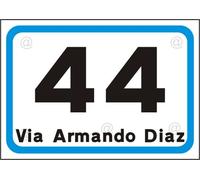 Numeri civici numero civico PER ESTERNO IN ALLUMINIO stemma comune via A NORMA