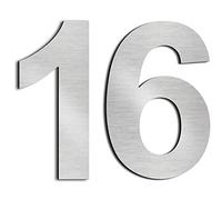 Numeri civici Numero di acciaio Numero civico esterno in Solido Acciaio Inossidabile 304,Aspetto Fluttuante 3in/7,5 cm(16)