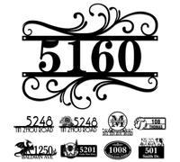 Numeri civici personalizzati in metallo personalizzati per indirizzi stradali targa cassetta postale per esterni giardino inaugurazione della casa regalo stile 1