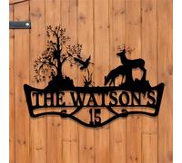 Numeri civici personalizzati per esterni moderni, segni di indirizzo cervo, numeri di indirizzo anatra per casa