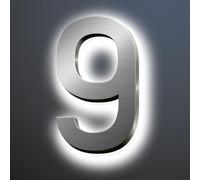 Numeri Civici Retroilluminati A LED Per Casa, Numero Civico Moderno In Acciaio Inossidabile Per Esterno, Insegna Indirizzo di Casa Illuminato, Numeri Civici In Metallo