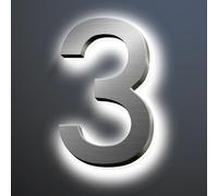 Numeri Civici Retroilluminati A LED Per Casa, Numero Civico Moderno In Acciaio Inossidabile Per Esterno, Insegna Indirizzo di Casa Illuminato, Numeri Civici In Metallo