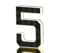 Numeri civici solari 2026 per esterni, 16,7/22,9 cm, retroilluminati, illuminati per esterni, LED impermeabili IP65, montaggio a vite o adesivo senza trapano, dal tramonto all'alba (5)