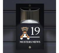 Numeri Civici Solari Personalizzati per Esterni, Numeri Civici Luminosi Personalizzati Con Foto, Moderna Targa LED In Acrilico per Giardino E Casa(18 * 32cm)