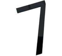 Numeri Civici Targa adesiva for porta 3D Appartamento esterno Indirizzo camera d'albergo creativa digitale for casa moderna in acrilico(Noir,7)