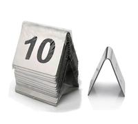 Numeri Da Tavolo 1-100 in Acciaio Inox Targhette Per Numeri Da Tavolo Riservati, Cartellini Per Numeri Da Tavolo Bifacciali, Porta-Tavoli a Tenda Per Ristoranti, Caffetterie Ed Eventi(1-10(5x4cm))