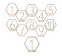 Numeri Da Tavolo 10 pezzi di cartelli da tavolo in legno scavato con numeri for ospiti, decorazioni for matrimoni, eventi e feste di compleanno Segnaposto Per Numeri Di Tavolo E Posti(Number 1-10)