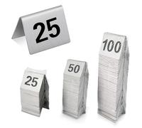Numeri Da Tavolo Da Tenda In Acciaio Inossidabile, Targhette Numerazione Tavoli, 1-25 1-50 1-100 Segnale Da Tavolo Doppia Faccia, Impilabili Segnatavoli Per Matrimoni(1 to 50)