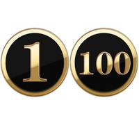 Numeri da tavolo for ristoranti, numeri da tavolo, targhetta adesiva rotonda in acrilico for armadietti, for residenza, appartamento, ufficio, cassetta postale, targa in acrilico(10cm Black,81-100)
