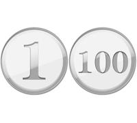 Numeri da tavolo for ristoranti, numeri da tavolo, targhetta adesiva rotonda in acrilico for armadietti, for residenza, appartamento, ufficio, cassetta postale, targa in acrilico(10cm Silver,81-100)
