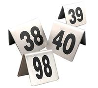 numeri da tavolo in acciaio inossidabile, 1-50 1-100 Segnaposto Porta numeri da tavolo in stile tenda(1 to 100)
