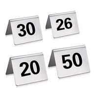 Numeri da Tavolo in Acciaio Inossidabile per Matrimoni - Numeri da Ristorante in Met1-50/100 - Digitali Fronte-Retro - Guidano Gli Ospiti a Sedersi Rapidamente - per Banchetti/Ricevimenti/1-50/5*4*3.5