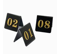 Numeri da Tavolo in Acrilico 1-30/50, Numeri da Tavolo con Numero d'oro Restaurantatch 80x80mm, Targhette for Segnaposto da Tavolo A Doppia Faccia, Bar for Ristoranti for Matrimoni Insegne (Color : 1