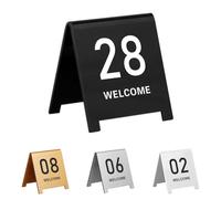 Numeri da tavolo in acrilico, Numeri Da Tavolo In Acrilico Tenda Bifacciale Impilabile Multicolor 7x6cm/9x8cm Confezione Da 10(Black 7 * 6cm,91-100)