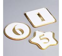 Numeri da tavolo in acrilico, targhetta con numeri rotondi incisi in acrilico con autoadesivo, adesivi con numeri autoadesivi da 1 a 100, cartellini da tavolo con numeri(10cm Round,1-20)