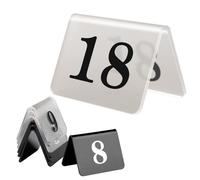 Numeri Da Tavolo In Stile Tenda, 1-25 1-100 Tavolo Segno In Acrilico Per Matrimonio, Impilabili Doppia Faccia Segnaposti Carte, Per Matrimoni, Ricevimenti, Feste, Banchetti(Clear Frosted,1-50)