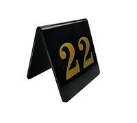Numeri da tavolo in stile tenda, Numeri da tavolo in acrilico 3,1x2,7x3,1 pollici neri set multipli(31-40)