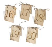 Numeri da Tavolo Matrimonio 5 Pcs Wooden Wedding Table Number Set,Reusable Seating Chart Card For Events Decoration(Numbers(16-20)-5 pcs)