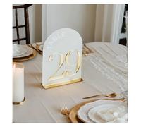 Numeri da tavolo Numeri da tavolo a forma di arco Matrimonio in oro con supporti Decorazioni for ricevimenti 3D(Red,No.1-30 (10x15cm))