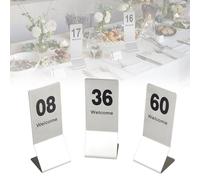 Numeri Da Tavolo Ristorante Segna Posto Segnaposto, 1-25 1-50 Segnali Numerici Da Tavolo In Acciaio Inox, Impilabili Segnatavoli, Per Banchetti Di Nozze Ricevimenti Cena(1-25)