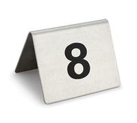 numeri da tavolo, Segnaposto da tavolo in metallo, impilabile, 1-50/100, Café(50)