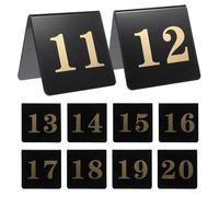 Numeri da tavolo Targhe da tavolo 10 pezzi Carte con numeri eleganti Decorazioni for caffè Triangolo for reception(Black 2)
