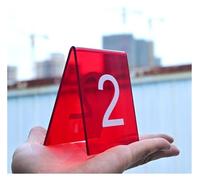 Numeri dei tavoli, Numeri da tavolo, numeri in acrilico rosso 3,1x2,4x3,5 pollici(45667)