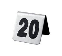 Numeri dei tavoli, Numero civico da tavolo in acciaio inox stile tenda nero metallizzato 5x5x5 cm 2x2x2 pollici set multipli(41-50)