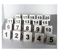 Numeri dei tavoli, Set di numeri da tavolo in acciaio inossidabile stile tenda 5x5x5 cm 2x2x2 pollici(61-70)