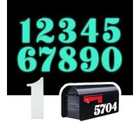 Numeri delle cassette postali per esterni con stampa 3D che si illumina di notte, segni individuali per porte, auto, camion, casa e lavoro (1 pezzo, luminoso, numero 5)