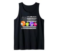 Numeri di bandiera americana del bingo giocatore di bingo patriottico Canotta