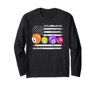 Numeri di bandiera americana del bingo giocatore di bingo patriottico Maglia a Manica