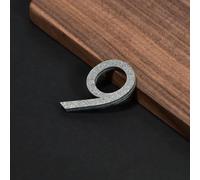 Numeri Di Casa In Acrilico, Numero Di Porta Autoadesiva(Silver,9_7CM)