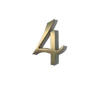 Numeri Di Casa Per Fuori, Segnali Di Indirizzo Per Case, Adesivi Numerici | 5CM Golden Ottone Mattone 3d Wall Decal, Personalizzato Giardino Segno, Decorazioni Autoadesive Cassetta Postale(4)